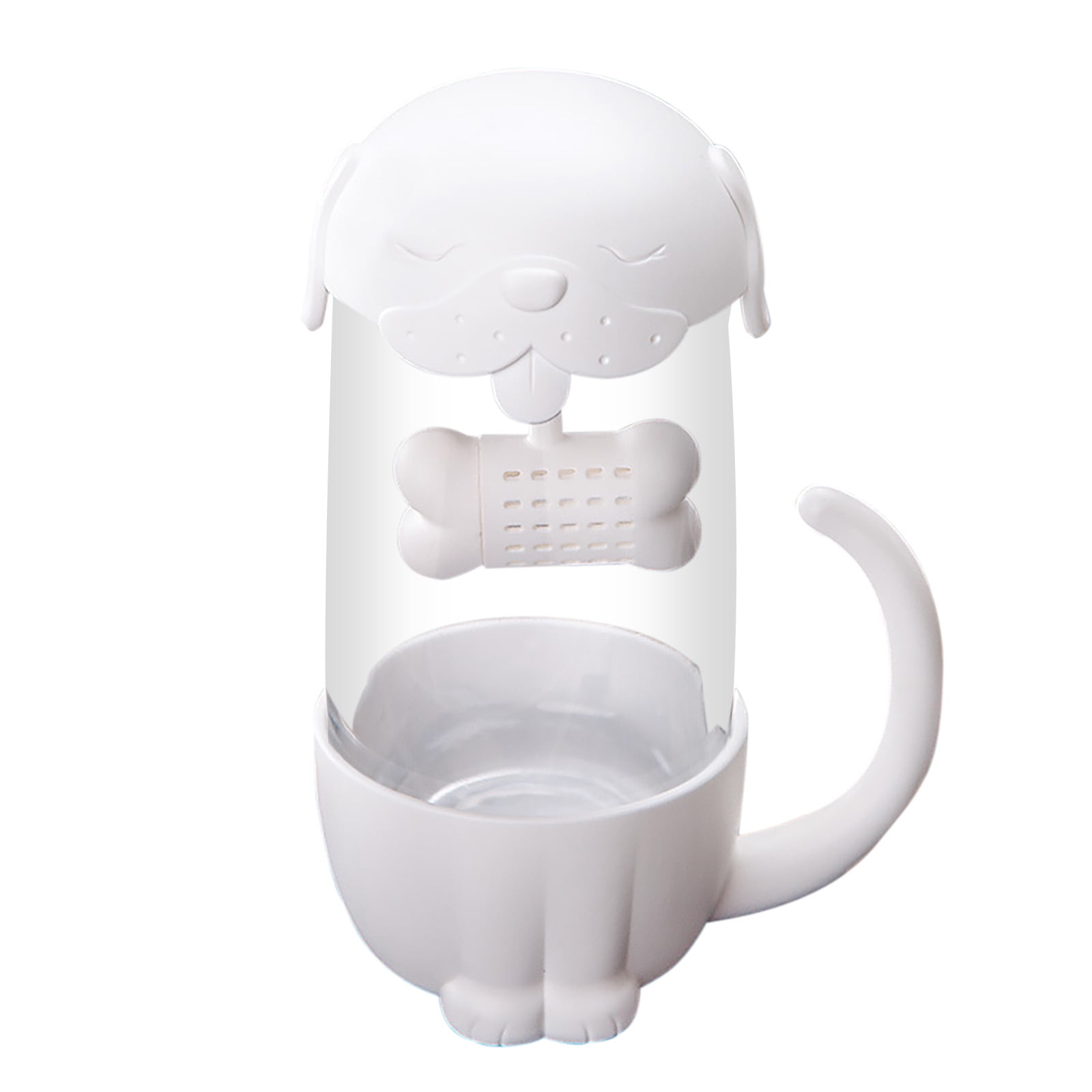 RUNOLIG Reative Cat&Dog Tea Infuser Cup With Lid,300ml Portable
