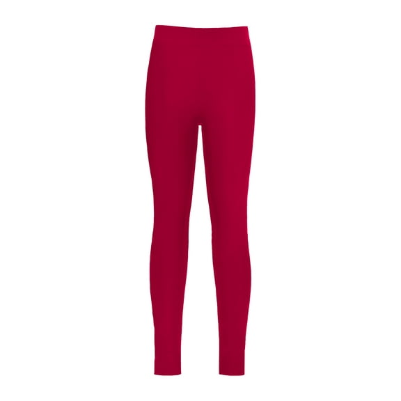 RUNQHUI Girls' Stretchy Dance Tights Athletic Yoga Workout High Waisted Running Cropped Leggings Burgundy 8