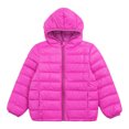 thumbnail image 1 of RUNQHUI Kids Boys Girls Winter Packable Down Puffer Jacket Coat Water Resistant Bubble Puffer Hot Pink 170, 1 of 7