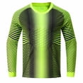 thumbnail image 1 of RUNQHUI Kids Boys Soccer Goalkeeper Shirt Soccer Jersey Long Sleeve Padded Goalie Shirt Football Fluorescent Green 22, 1 of 6