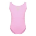 thumbnail image 1 of RUNQHUI Kids Girls Cotton Ballet Dance Leotard Gymnastics Workout Sleeveless Bodysuit Top Tumbling Pink 120, 1 of 5