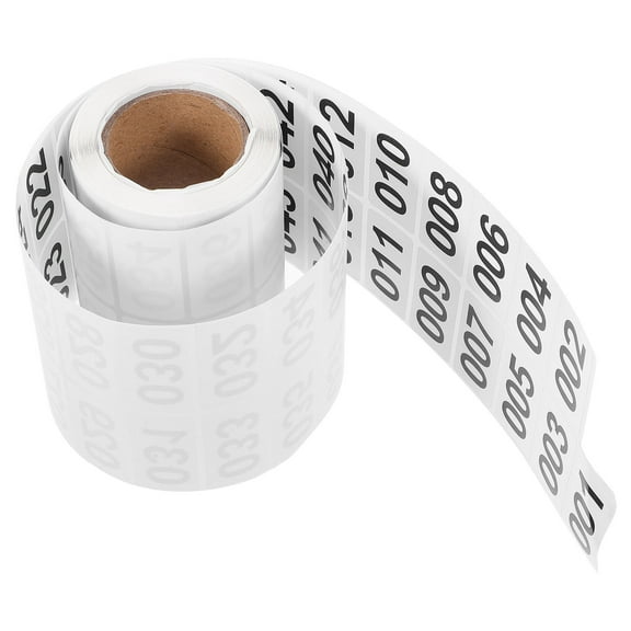 RUNROTOO 1 Roll Number Stickers for Appliance Labeling 8.50X6.20X6.20cm