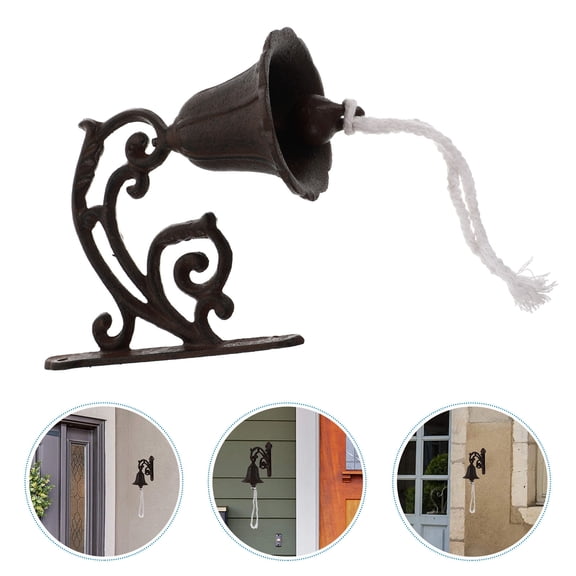 RUNROTOO 1 Set Shaking Doorbell in Flower Shape with a Rustic Design for Home and Outdoor Use
