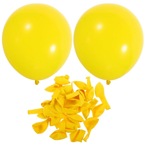 RUNROTOO 100Pcs Yellow Latex Balloons for Baby Shower and Birthday Party 4.1X1.0X0.04In