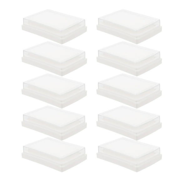 RUNROTOO 10Pcs Small Blank Ink Pads High Density Sponge for Fingerprint Art Craft Enthusiasts