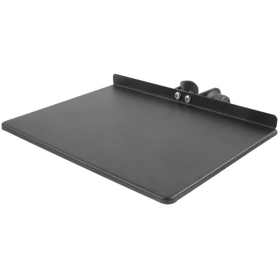 RUNROTOO 1Pack Black Metal Mic Stand Tray for Users of Live Streaming Equipment 11.8x6.9x0.6in