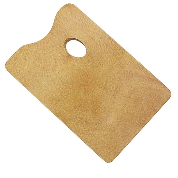 RUNROTOO 1Pack Durable Usage Oil Coating Smooth Surface Wooden Paint Mixing Board for Art Supplies Khaki 25x30cm