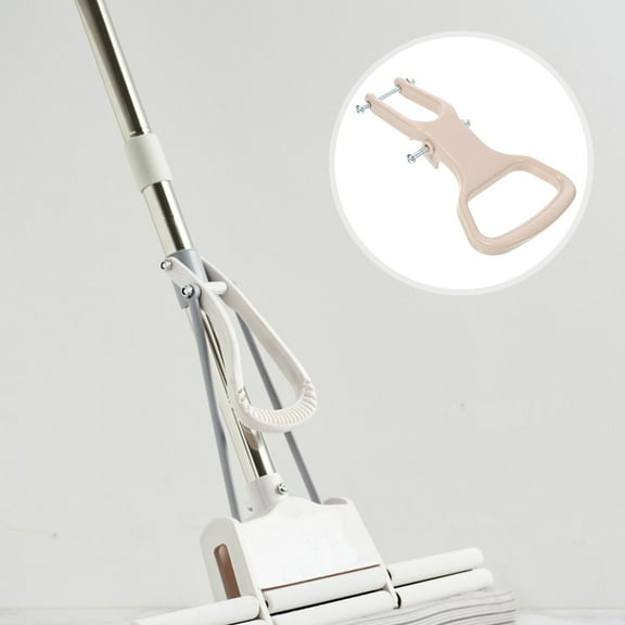 RUNROTOO 1Pack Mop Handle For Household Cleaning And Foldable Khaki