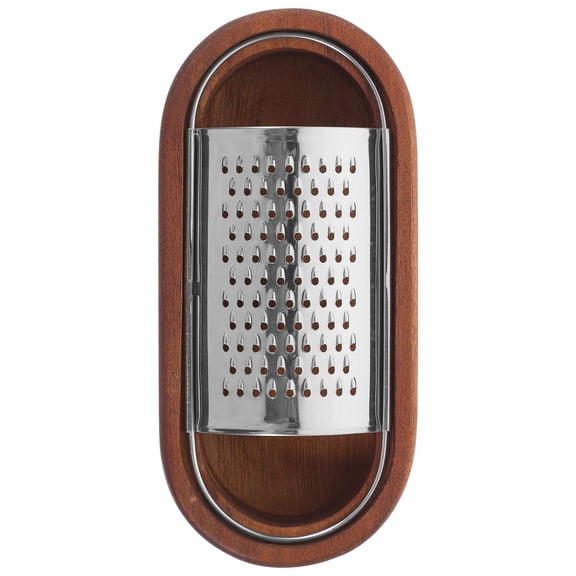 RUNROTOO 1Pcs Box Cheese Grater for Kitchen Gadget Home Users Stainless Steel Wood 15.50X7.30X4.20CM