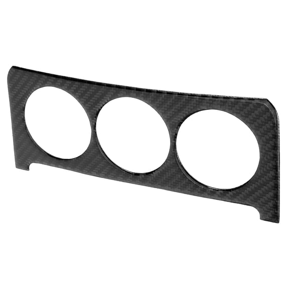 RUNROTOO 1Set Dashboard Panel Trim Carbon Fiber Black Protective Cover For