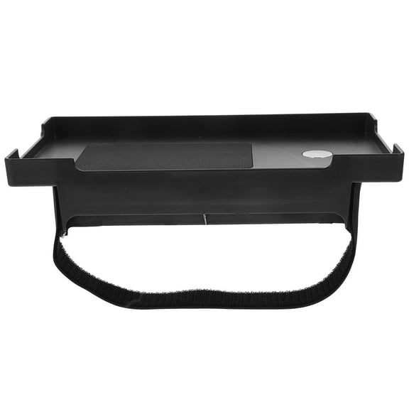 RUNROTOO 1Set Plastic Black Rectangular Center Console Tray for Car Dashboard Organizer 9.3x4.9x2.2in