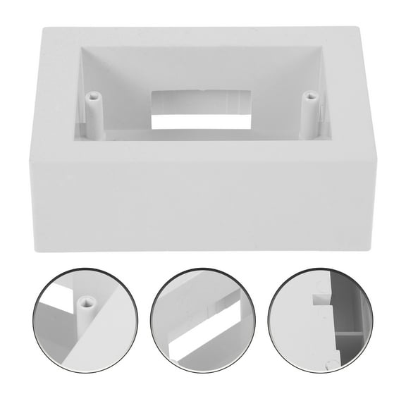 RUNROTOO 1Set Plastic Electrical Box For Wall Mounted Use 4.76X3.26X1.77in