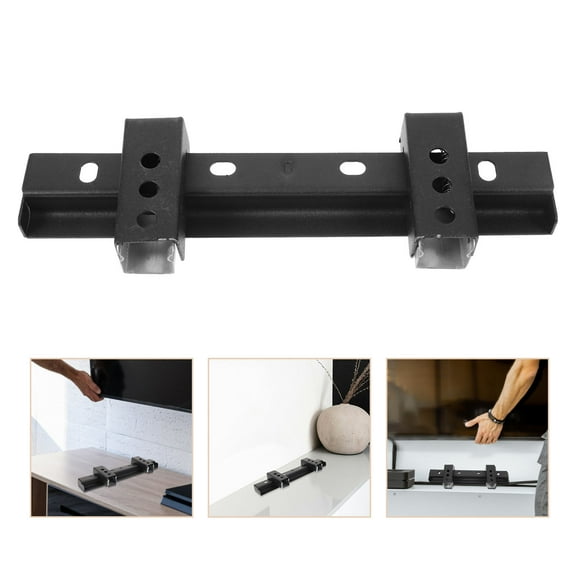 RUNROTOO 1Set TV Wall Mount Wall Bracket Universal Design for Living Room Black 9.63X2.75X1.57In