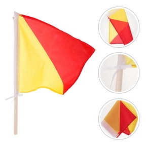 RUNROTOO 2Pcs Red Signal Flag for Flag in Community Events 13.8x13.8in