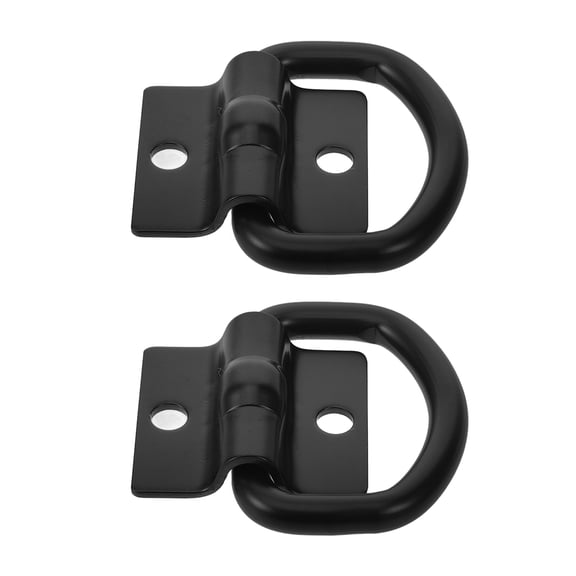 RUNROTOO 2Pcs Trunk Anchors Black Stainless Steel For Stable Transportation Heavy Duty Hooks 11.8X7.9X3.9In