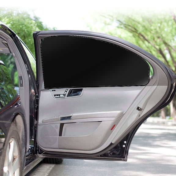 RUNROTOO 2Pcs Visor Silver Rectangular Car Glass Sunshade for Strong Sunlight 80x50x0.1in