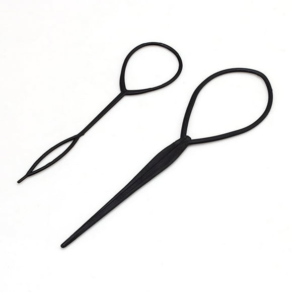 RUNROTOO 2Set Hair Needle Hairdressing Tool For Diy Hairstyle Black Plastic
