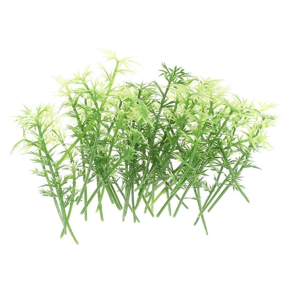 RUNROTOO 40Pcs Fake Bamboo Trees Plastic and Iron Wire Miniature Plants for Model Building
