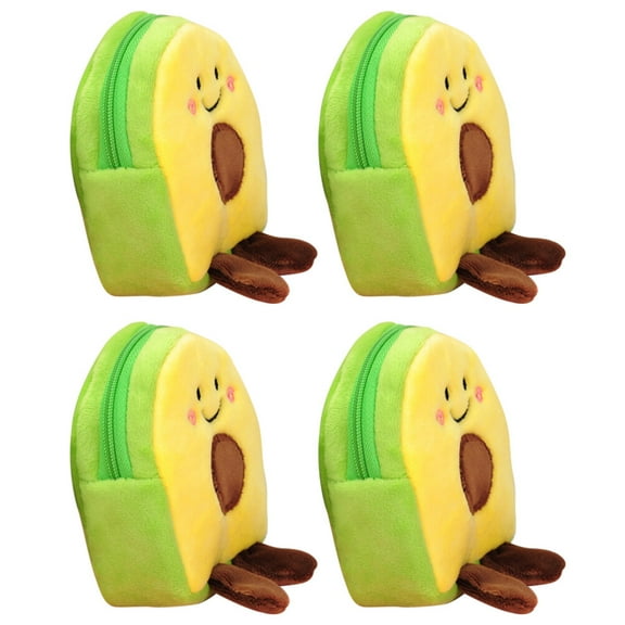 RUNROTOO 4Pcs Girls Change Bag Avocado Shaped Plush 3.54X3.34X1.57in