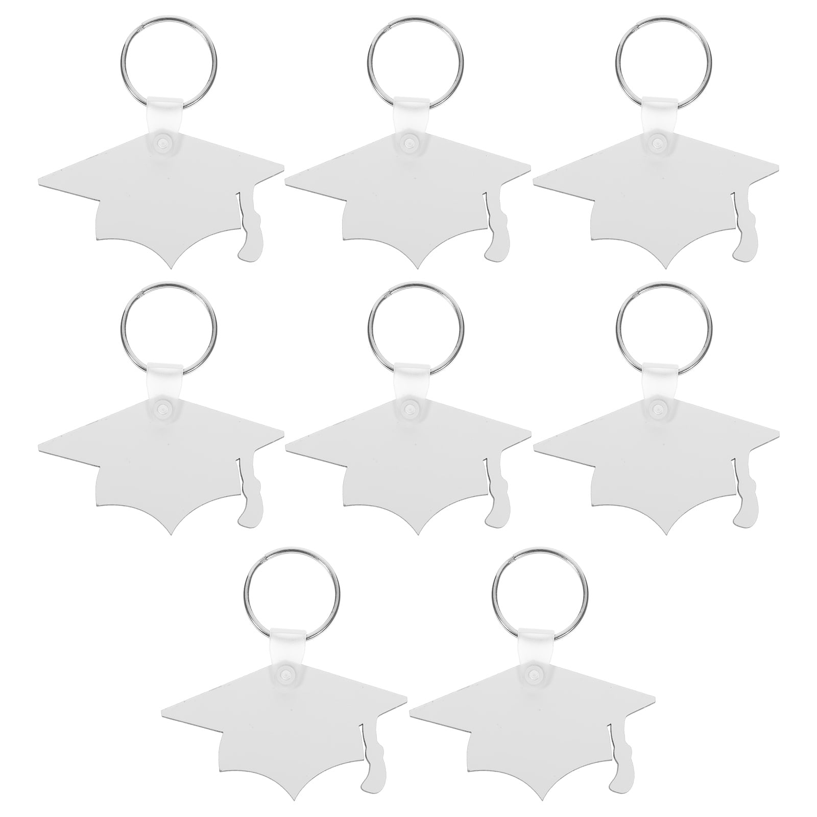 RUNROTOO 8Pcs Keychain Graduation Graduation Hat Keychains Heat ...