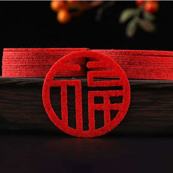 RUNROTOO 90Pcs Circular New Year Decoration Window Stickers for Home and Garden 4.5x4.5x0.1in