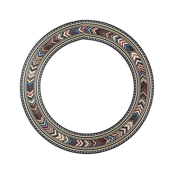 RUNROTOO Acoustic Guitar Rosette Decal Multi Color Wooden Accessory For Sound Hole 1Set GXB09A