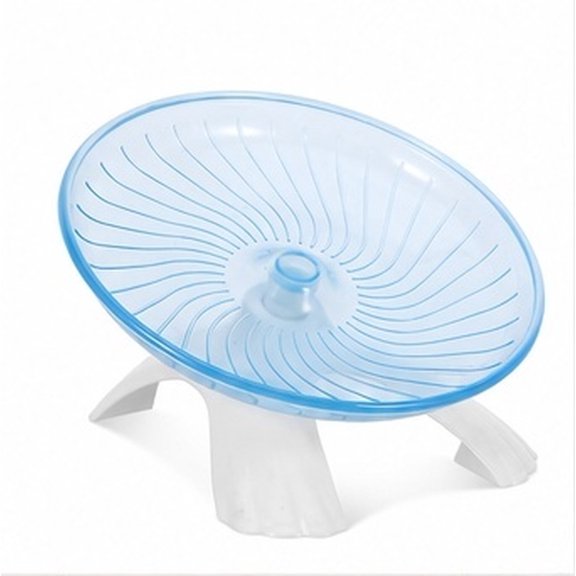 RUNROTOO Blue Rat Exercise Wheel with Stand, Quiet 360 Running Motion, Space Saving Plastic for Indoor Exercise