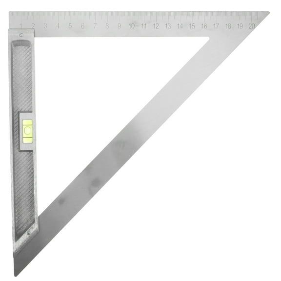 RUNROTOO Carpentry Triangle Ruler Metal Material for Woodworkers Measurement 1Pcs