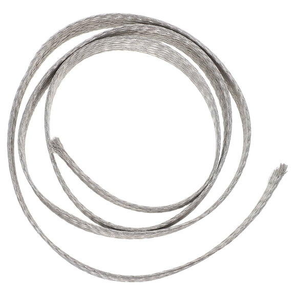 RUNROTOO Expandable Copper Braided Sleeving Plated Silver Flexible Mesh for Audio Cable Shielding