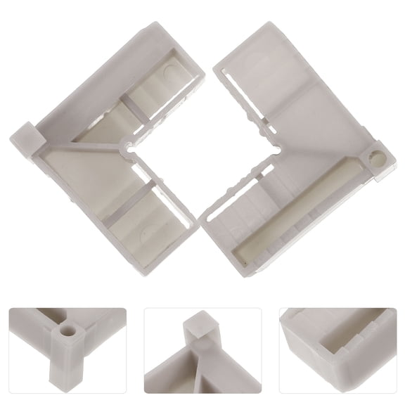 RUNROTOO Furniture Corner Brackets 4Pcs Abs Material Square Shape Connector For Cabinets Tables Chairs Sofas