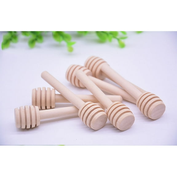 RUNROTOO Mini Wooden Honey And Syrup Dippers 8x8x2Cm 30Pcs For Dipping And Honey