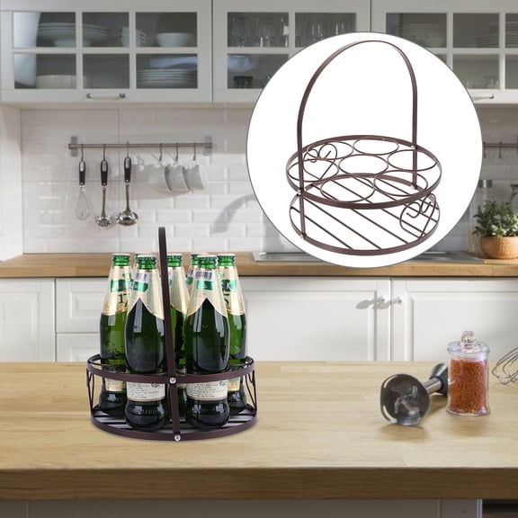 RUNROTOO Practical Beer Bottle Carrier With Handle For Home Use By Beer Lovers 1Set 11.59X10.02X10.02In