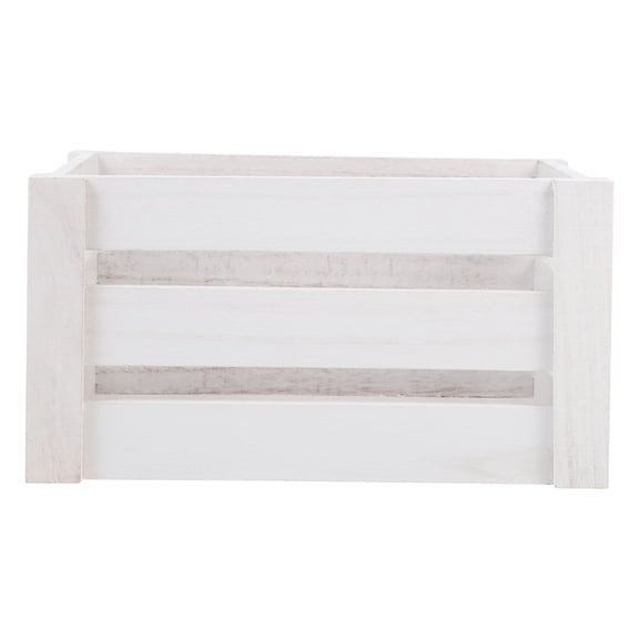 RUNROTOO Rustic Decorative Boxes for Office Use Small Wooden Crate 11.7X7.8X6.3In