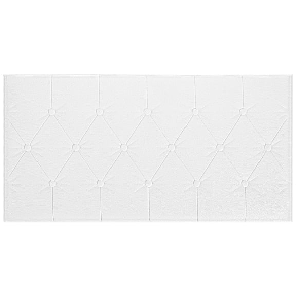 RUNROTOO White Foam Wall Panels for Living Room Wall Decoration, High Elastic Sponge Filling, Easy Installation