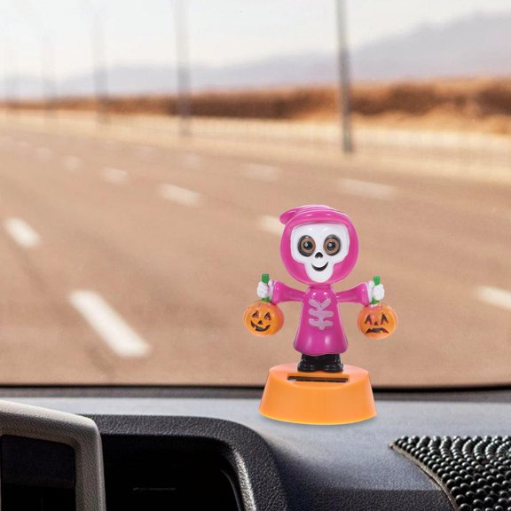 RUNROTOO solar powered car decor Ghost Shape Solar Dancing Decoration for Friends 1Pcs