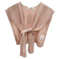 thumbnail image 1 of RUNZETA Women Autumn Knit Shawl Scarf Solid Color Tie Knot Front Shoulder Wrap Cardigan Sweater Cape Detachable False Collar, 1 of 19