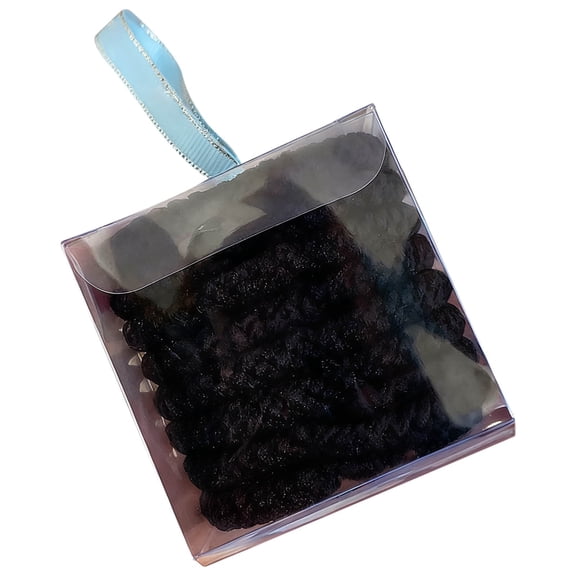 RUNha 8PCS Elastic Mixed Color for Women, Cotton Bands Soft Woven Ponytail Holders for Thick Hair and Curly Hair, No Damage Hair Tie Bracelets Stretch Hair Bobbles