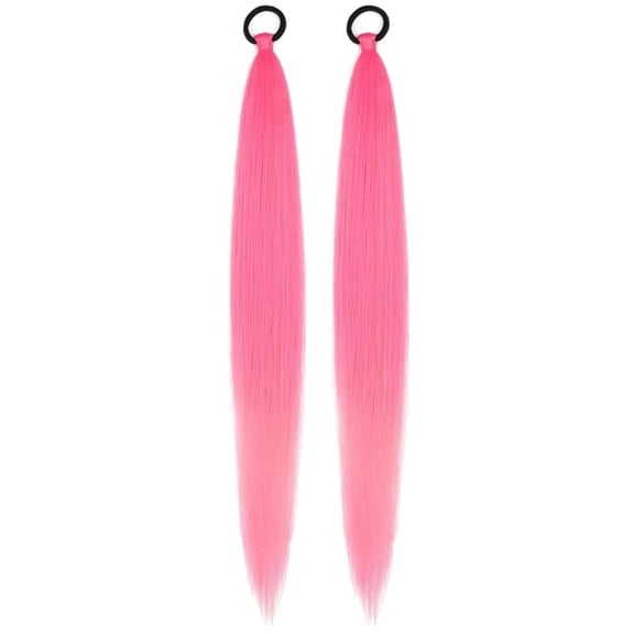 RUNha Ponytail Extension With Tie Colored Ponytail For Women Girls Dark Hair Accessories For Festival Halloween Party 26 Inch