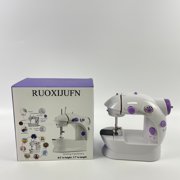 RUOXIJUFU Sewing machinery,Mini Sewing Machine for Beginner, Dual Speed Portable Machine with Extension Table, Light, Sewing Kit for Household, Travel