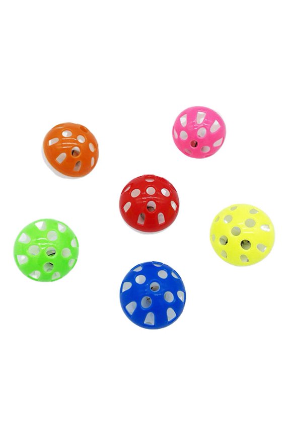 Cat Toy Bell Ball with Bell Rings Playing Chew Rattle Scratch Plastic Ballj