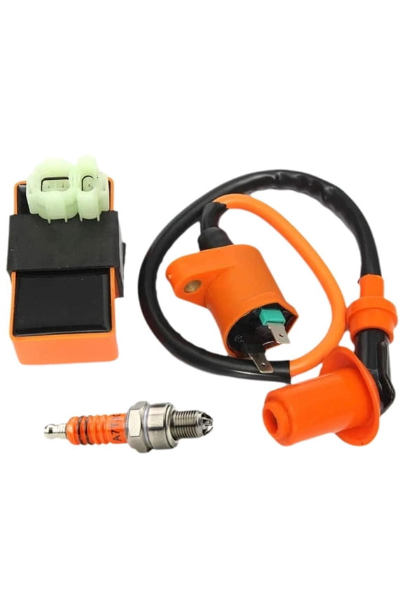 Performance Racing 6 Pins AC CDI Box + Ignition Coil + Spark Plug,for Gy6 150cc 125cc 50cc Scooter Moped ATV Go Karts,Atvs,Dirt Bikes,Go Karts,Scooters and Mopeds