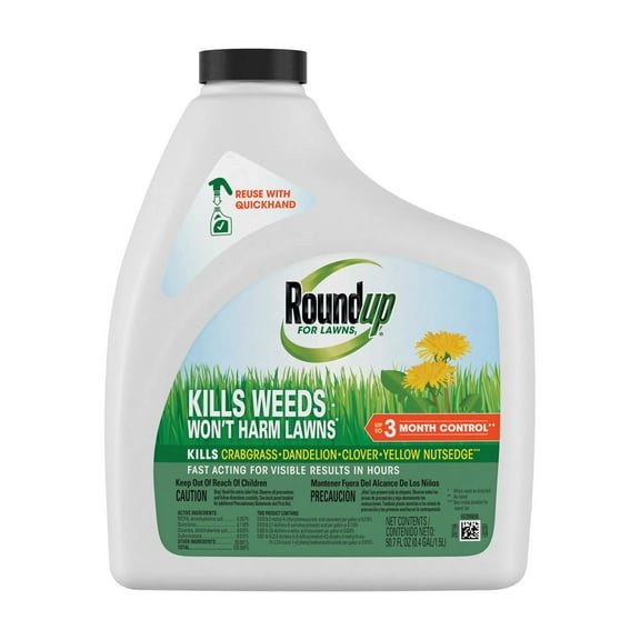 Roundup For Lawns1 Refill for QuickHand Sprayer, For Use on Northern Grasses, 1.5L
