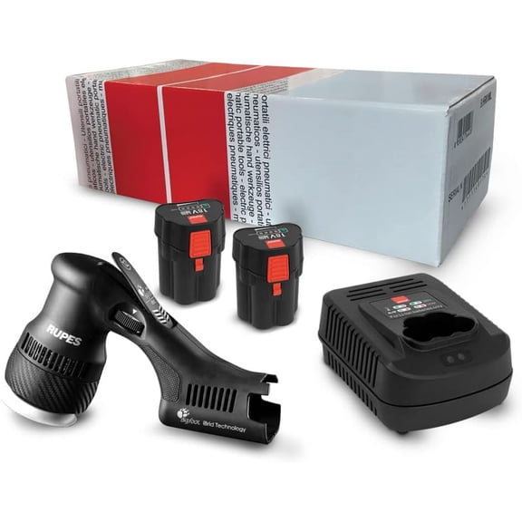 RUPES HLR75 Mini iBrid Polisher STB Kit with 12mm Orbit 75mm Backing Plate Battery and Cord Operation Compact Polishing Tool