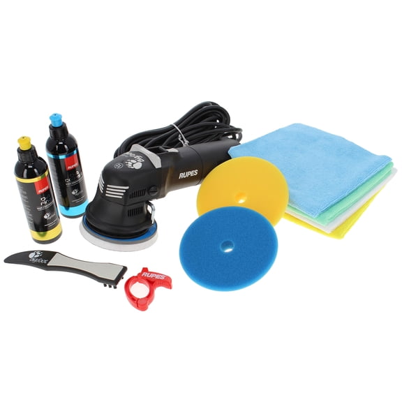 RUPES LHR12E Buffer Polisher for Car Detailing - Orbital Polisher Starter Kit