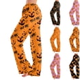 thumbnail image 1 of RUPKUL Cute Womens Fall Pajamas Elastic Waist Halloween PJs Women Thin Breathable Cozy Nightwear Women's Pajama Bottoms Long, XXL, 1 of 6