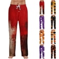 thumbnail image 1 of RUPKUL Men Halloween Costume Drawstring Halloween Pjs Men Ultra-Soft Men's Pajama Bottoms High Waist Wide Leg Pj Pants, XL, 1 of 8