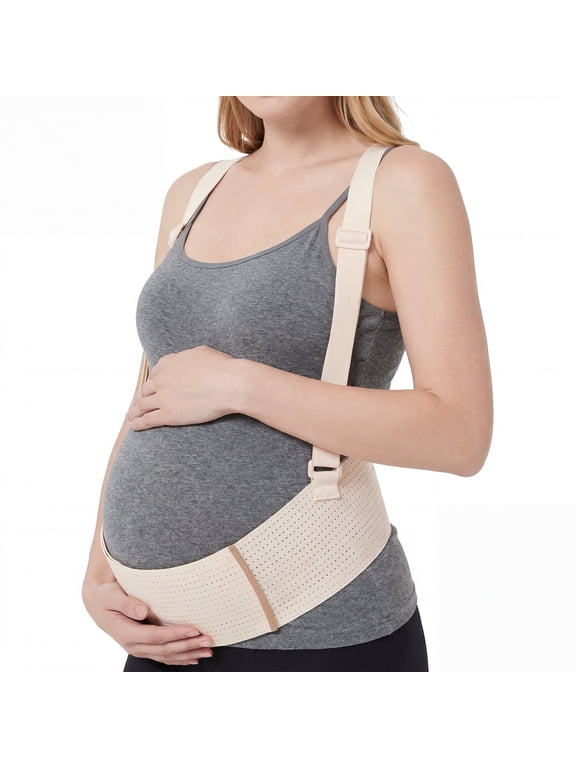 Maternity Belly Band – Back & Abdomen Support for Pregnant Women, Beige