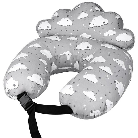 Rupoun Nursinfg Pillow with Waist Strap for Breastfeeding, Grey