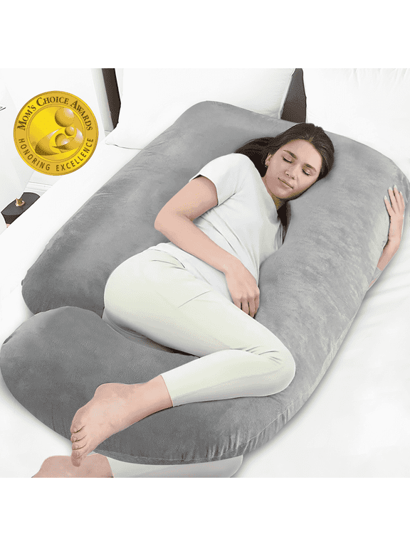 Pregnancy Pillow U Shaped Full Body Soft Maternity Pillow 70 Inch with Removable Velvet Cover