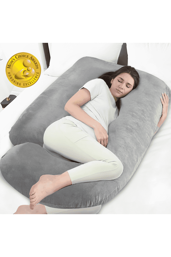 Pregnancy Pillow U Shaped Full Body Soft Maternity Pillow 70 Inch with Removable Velvet Cover